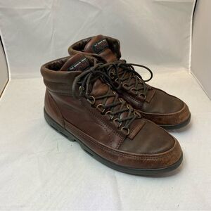 Ecco Mobile Genuine Footwear Brown Leather Men's Boots Size 41/7-7.5 Por…